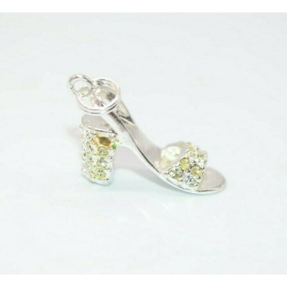Vintage Jewelry - Sterling Silver .925 Rhinestone Heel Vintage